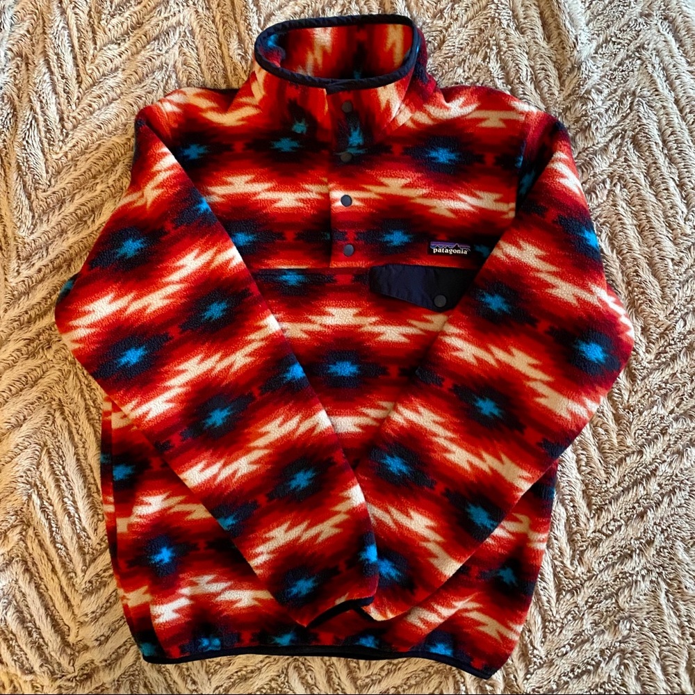 Patagonia fleece pullover Aztec print
